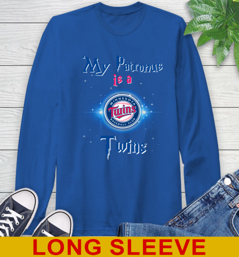 MLB Baseball Harry Potter My Patronus Is A Minnesota Twins Long Sleeve T-Shirt 11