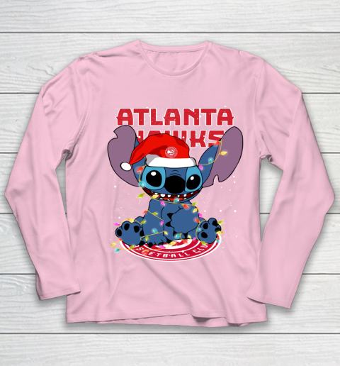 Atlanta Hawks NBA noel stitch Basketball Christmas Youth Long Sleeve 6