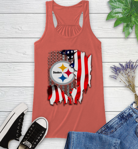 Pittsburgh Steelers NFL Football American Flag Racerback Tank 3