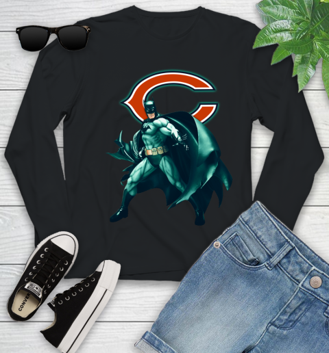 NFL Batman Football Sports Chicago Bears Youth Long Sleeve 2