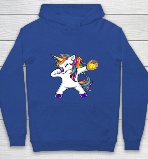 Dabbing Unicorn Softball T Shirt Funny Dab Gift Youth Hoodie 8