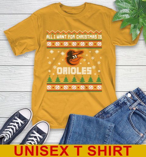 MLB All I Want For Christmas Is Baltimore Orioles Baseball Sports 2