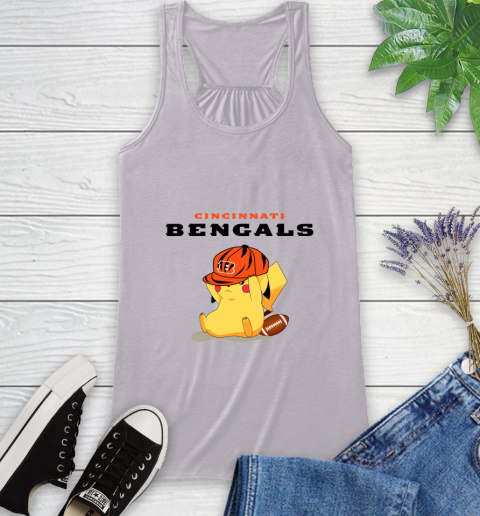 NFL Pikachu Football Sports Cincinnati Bengals Racerback Tank 5