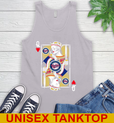 MLB Baseball Minnesota Twins The Queen Of Hearts Card Shirt Tank Top 3