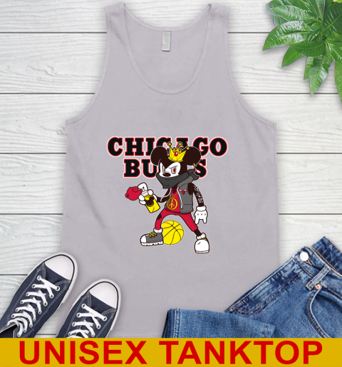 Chicago Bulls NBA Basketball Mickey Peace Sign Sports Tank Top 4