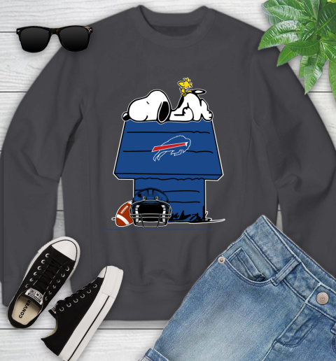 Buffalo Bills NFL Football Snoopy Woodstock The Peanuts Movie Youth Sweatshirt 6