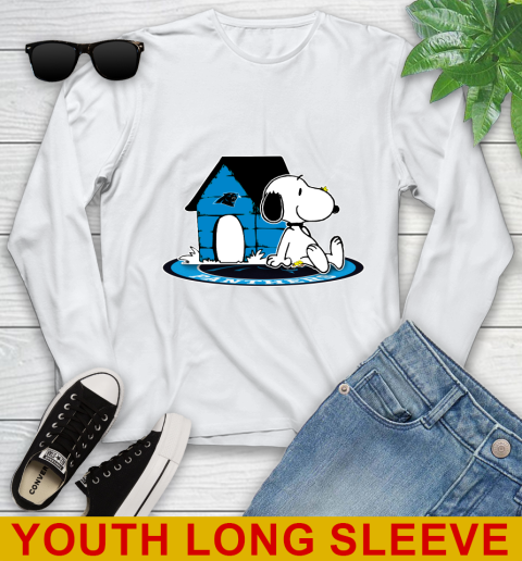 NFL Football Carolina Panthers Snoopy The Peanuts Movie Shirt Youth Long Sleeve