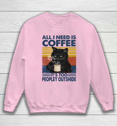 Cat that's what I do I drink beer I hate people and I know things vintage Sweatshirt 5