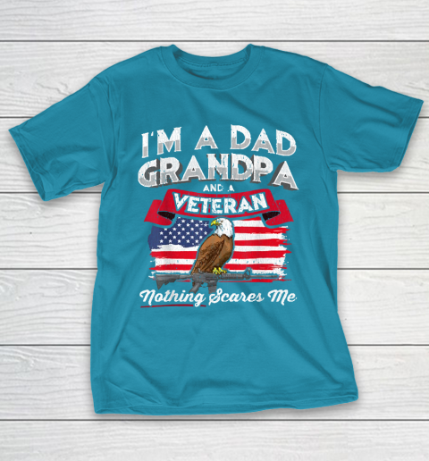 Grandpa Funny Gift Apparel  I'm A Dad Grandpa Veteran Father's Day Gift T-Shirt 7