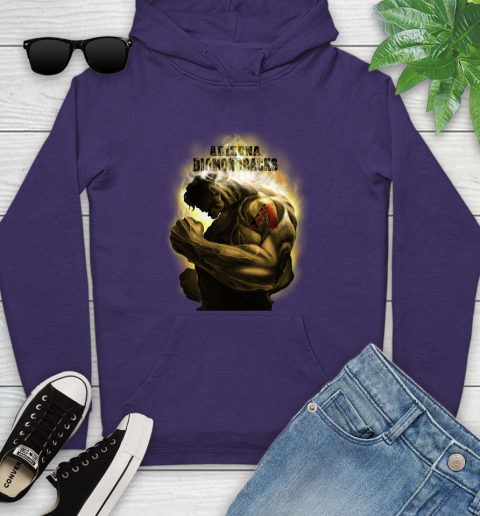 Arizona Diamondbacks MLB Baseball Hulk Marvel Avengers Sports Youth Hoodie 5