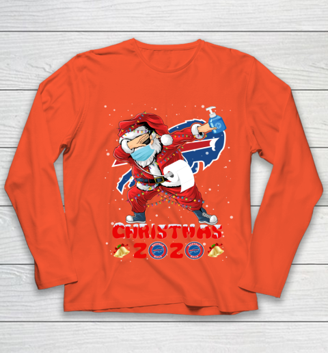 Buffalo Bills Funny Santa Claus Dabbing Christmas 2020 NFL Youth Long Sleeve 3