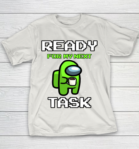 Among Us Shirt Ready For Work Green Youth T-Shirt 8