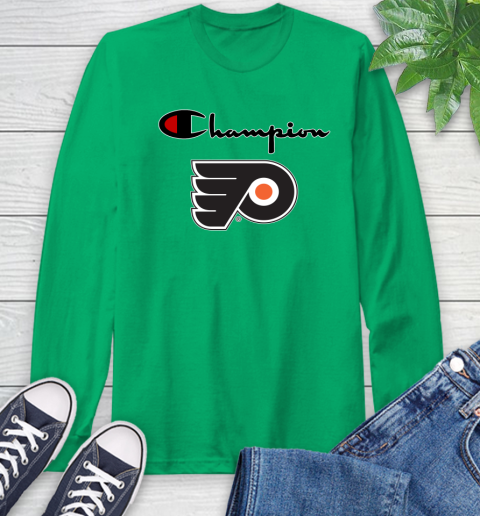 NHL Hockey Philadelphia Flyers Champion Shirt Long Sleeve T Shirt