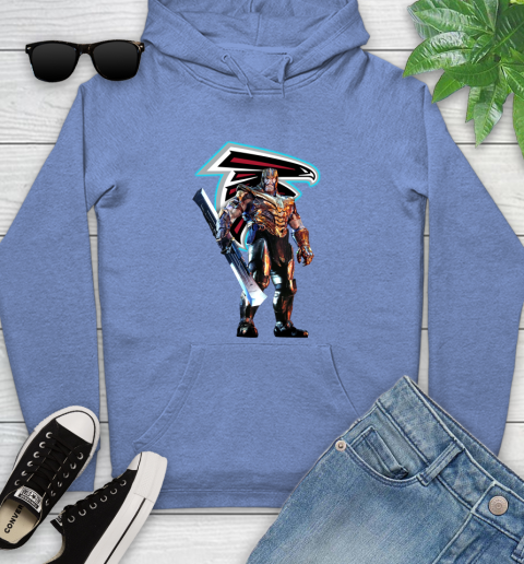 NFL Thanos Gauntlet Avengers Endgame Football Atlanta Falcons Youth Hoodie 12