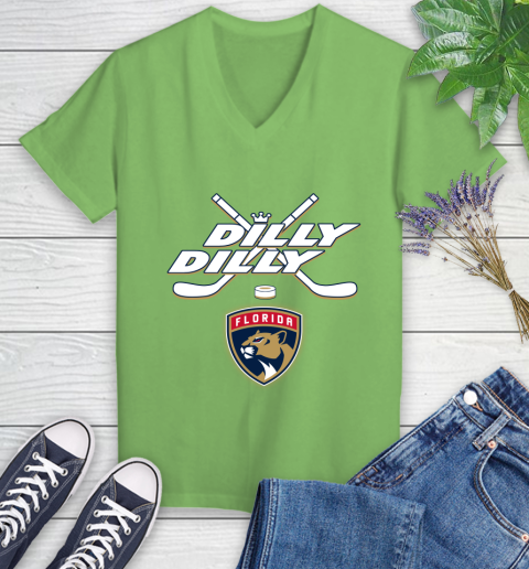 NHL Florida Panthers Dilly Dilly Hockey Sports Women's V-Neck T-Shirt 11