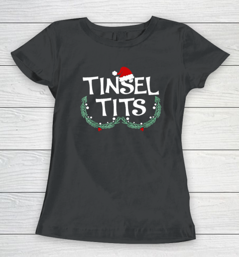 Jingle Balls Tinsel Tits Couples Christmas Matching Couple Women's T-Shirt