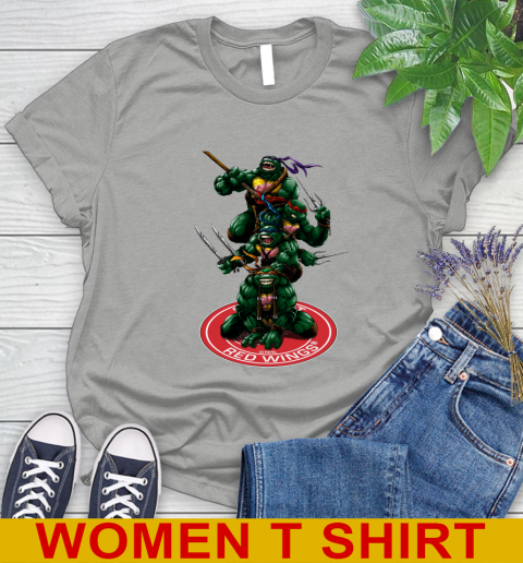 NHL Hockey Detroit Red Wings Teenage Mutant Ninja Turtles Shirt Women's T-Shirt 11
