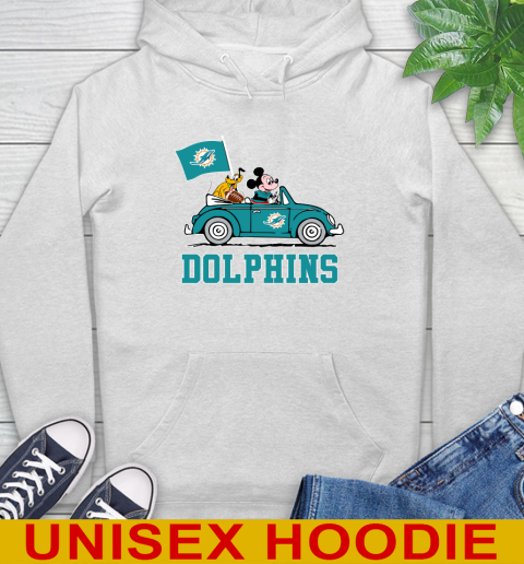 NFL Football Miami Dolphins Pluto Mickey Driving Disney Shirt Hoodie