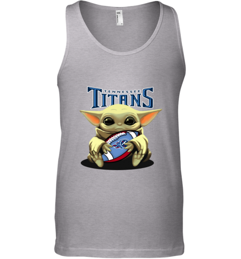 Baby Yoda Loves The Tennessee Titans ppqn baby yoda loves the tennessee titans unisex tank 17 front sport grey