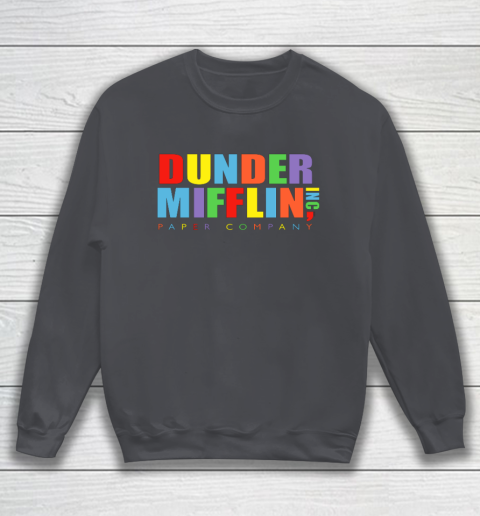 The Office Dunder Mifflin Rainbow Letters Sweatshirt 4