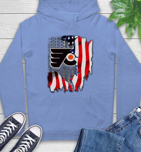 Philadelphia Flyers NHL Hockey American Flag Hoodie 11