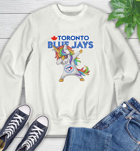 Toronto Blue Jays MLB Baseball Funny Unicorn Dabbing Sports Sweatshirt