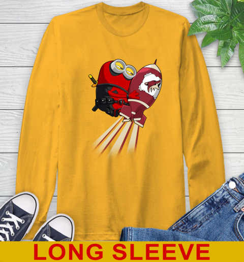 NHL Hockey Arizona Coyotes Deadpool Minion Marvel Shirt Long Sleeve T-Shirt 2