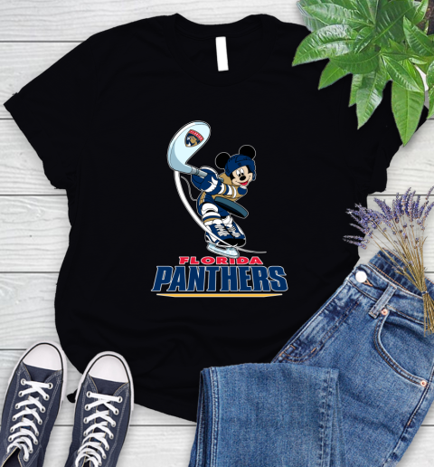 NHL Hockey Florida Panthers Cheerful Mickey Mouse Shirt Women's T-Shirt