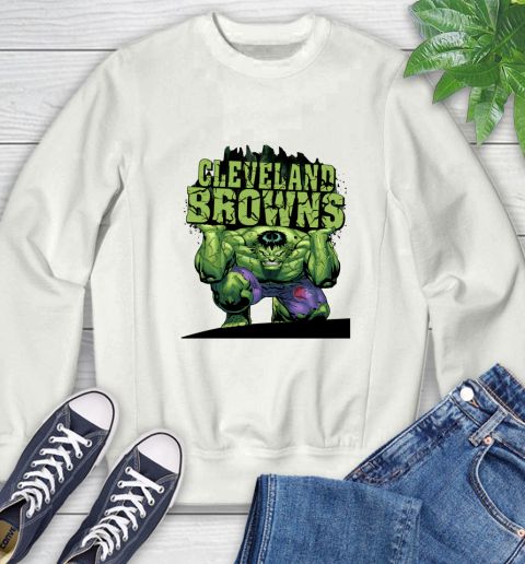 Cleveland Browns NFL Football Incredible Hulk Marvel Avengers Sports Sweatshirt
