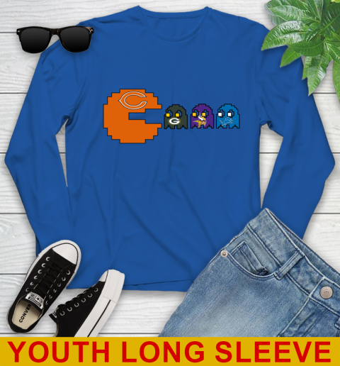 Chicago Bears NFL Football Pac Man Champion Youth Long Sleeve 10