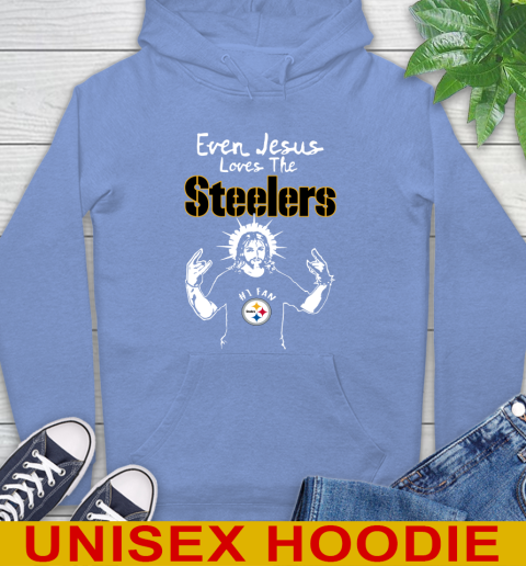 Pittsburgh Steelers NFL Football Even Jesus Loves The Steelers Shirt Hoodie 11