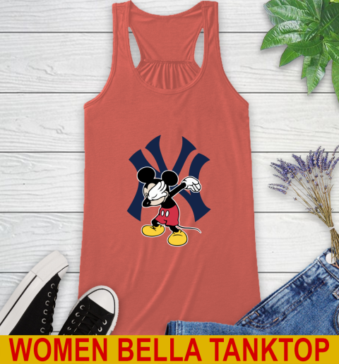 New York Yankees MLB Baseball Dabbing Mickey Disney Sports Racerback Tank 4