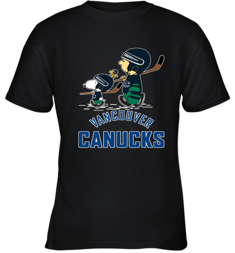 Let's Play Canucks Ice Hockey Snoopy NHL Youth T-Shirt
