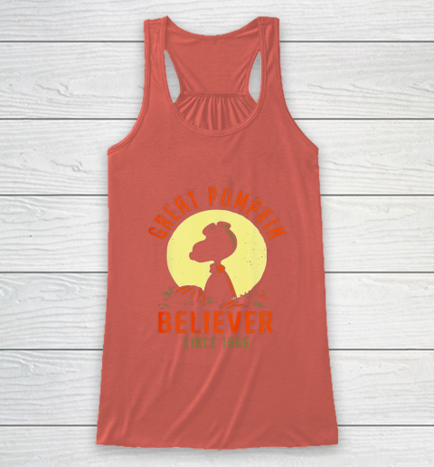 Peanuts Great Pumpkin believer since 1966 Halloween Racerback Tank 3