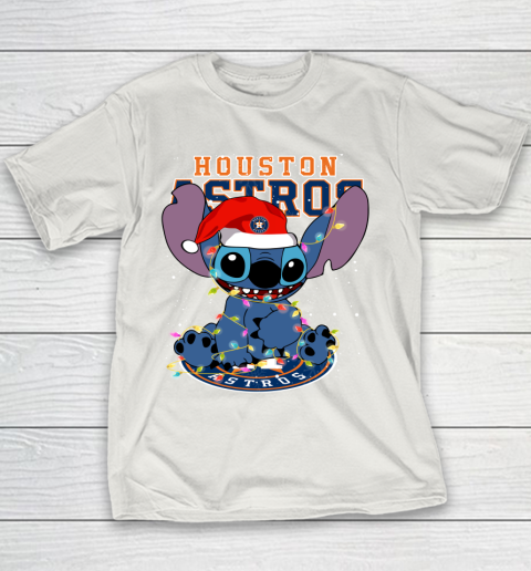 Houston Astros MLB noel stitch Baseball Christmas Youth T-Shirt 8
