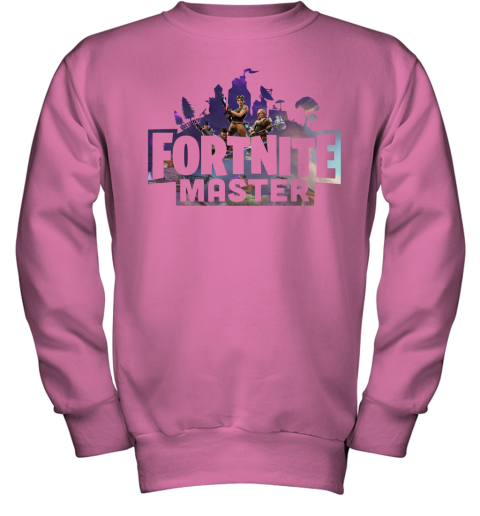 h4ef fortnite master for pro gamers shirts youth sweatshirt 47 front safety pink