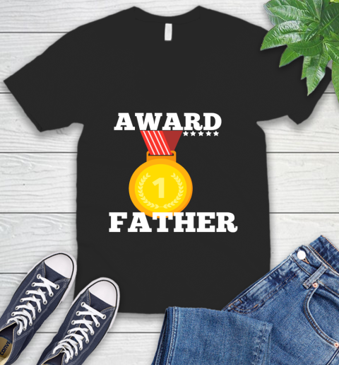 Father S Day Funny Gift Ideas Apparel Award Trophy Father Gift Idea Best Father Family T Shirt V Neck T Shirt Itees Global