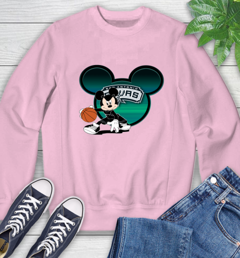 NBA San Antonio Spurs Mickey Mouse Disney Basketball Sweatshirt 9