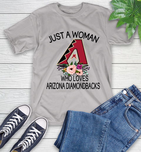 MLB Just A Woman Who Loves Arizona Diamondbacks Baseball Sports T-Shirt 12