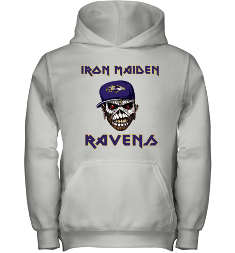 NFL Iron Maiden Baltimore Ravens Dark Night AOP Hawaiian Shirt For Men And  Women