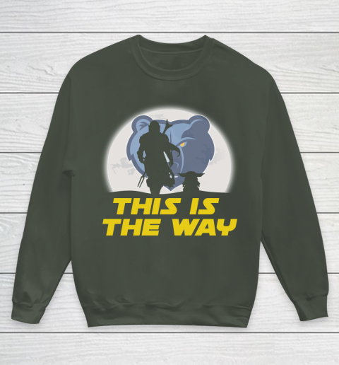 Memphis Grizzlies NBA Basketball Star Wars Yoda And Mandalorian This Is The Way Youth Sweatshirt 8