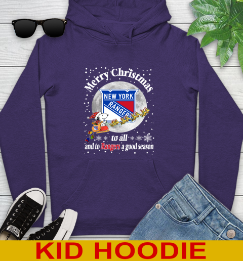 New York Rangers Merry Christmas To All And To Rangers A Good Season NHL Hockey Sports Youth Hoodie 5
