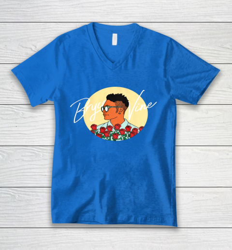 Bryce Vine Merch Circular Roses V-Neck T-Shirt 5