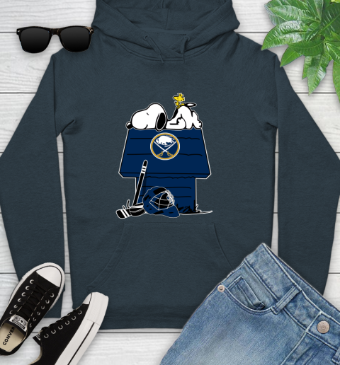 Buffalo Sabres NHL Hockey Snoopy Woodstock The Peanuts Movie Youth Hoodie 8