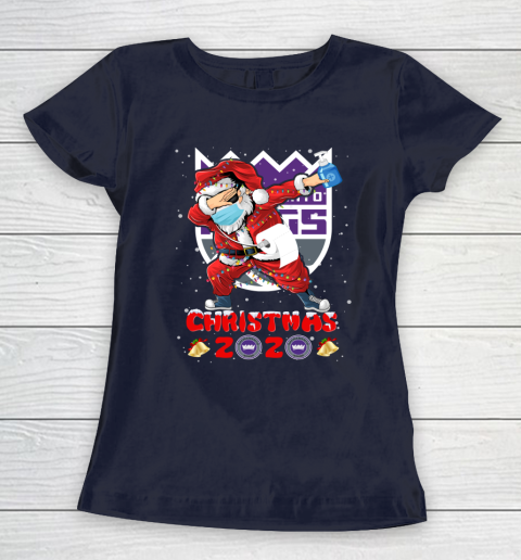 Sacramento Kings Funny Santa Claus Dabbing Christmas 2020 NBA Women's T-Shirt 2