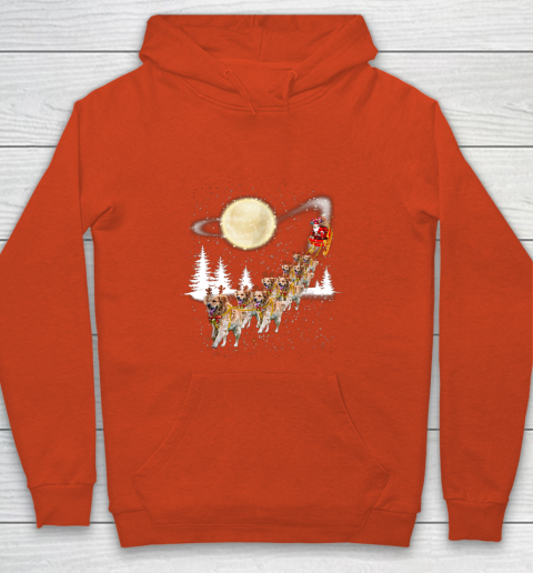 Golden Retriever Reindeer Christmas Youth Hoodie 3