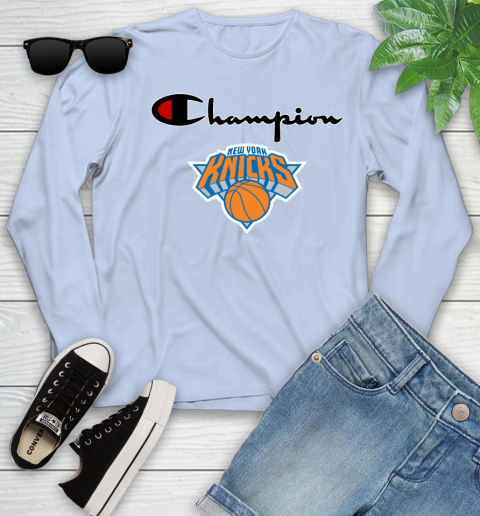 NBA Basketball New York Knicks Champion Shirt Youth Long Sleeve 6