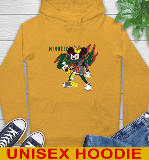 Minnesota Wild NHL Hockey Mickey Peace Sign Sports Hoodie 3