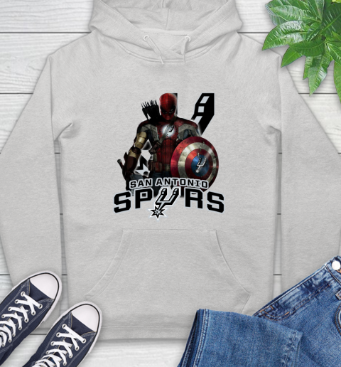 San Antonio Spurs NBA Basketball Captain America Thor Spider Man Hawkeye Avengers Hoodie