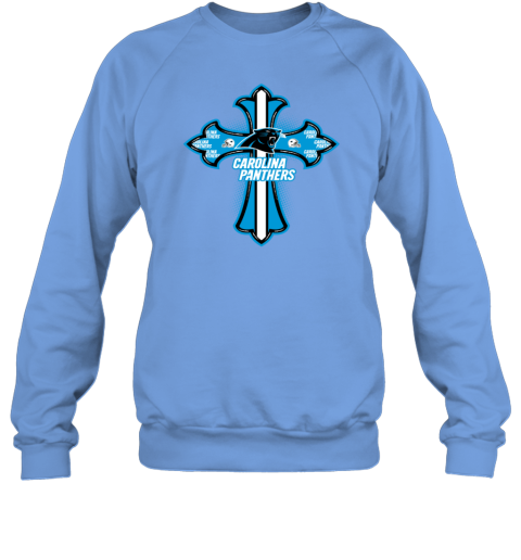 NFL Blue Crusader Cross Carolina Panthers Youth Sweatshirt - Rookbrand